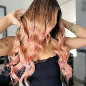 Mechas-rose-gold